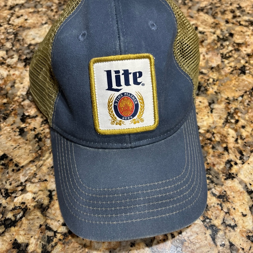 Miller Lite Beer Cap with Mesh Back